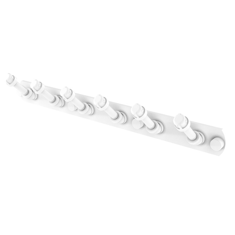 Bayer Wall Mounted Hook Rack, Matte White