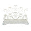 Candélabre de table en aluminium 18 po
