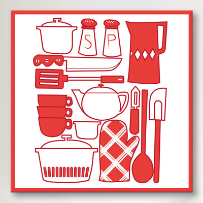 «Kitchenware Collage», impression sur toile