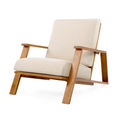 Chaise longue d'extérieur avec coussin