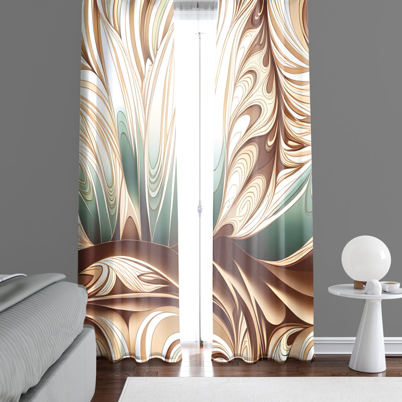 Paire de rideaux semi-transparents Aidelis, L 20 po x L 52 po