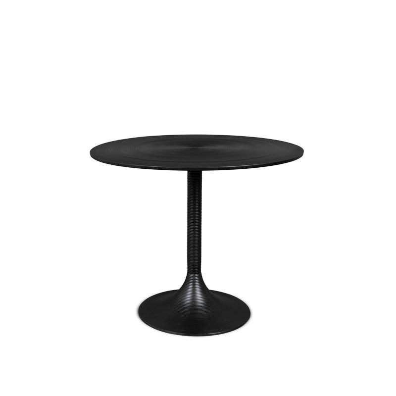 Hypnotising Black Round Metal Dining Table