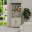 5 Tier Cube Display Cabinet with Adjustable Shelves and Barn Doors-129936484