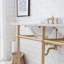 Embassy Stone Oval Console Bathroom Sink with Faucet and Overflow-836491267