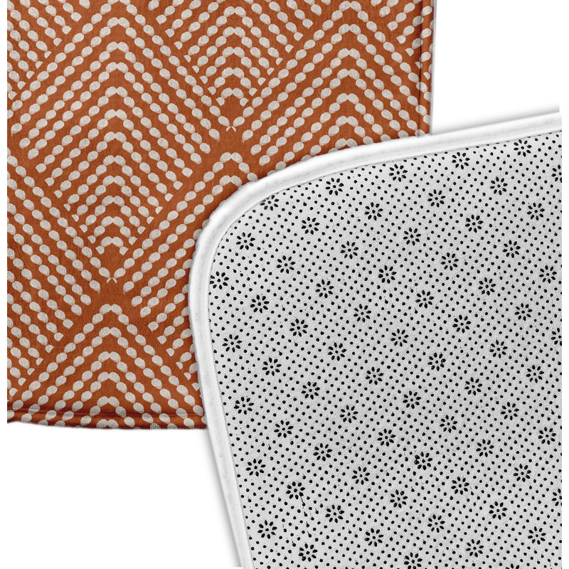 Tapis de bain Shue, l 24 po x L 17 po, Orange