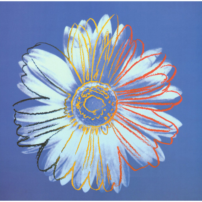 Marguerite, c.1982 (bleu sur bleu), H 15 po x l 15 po