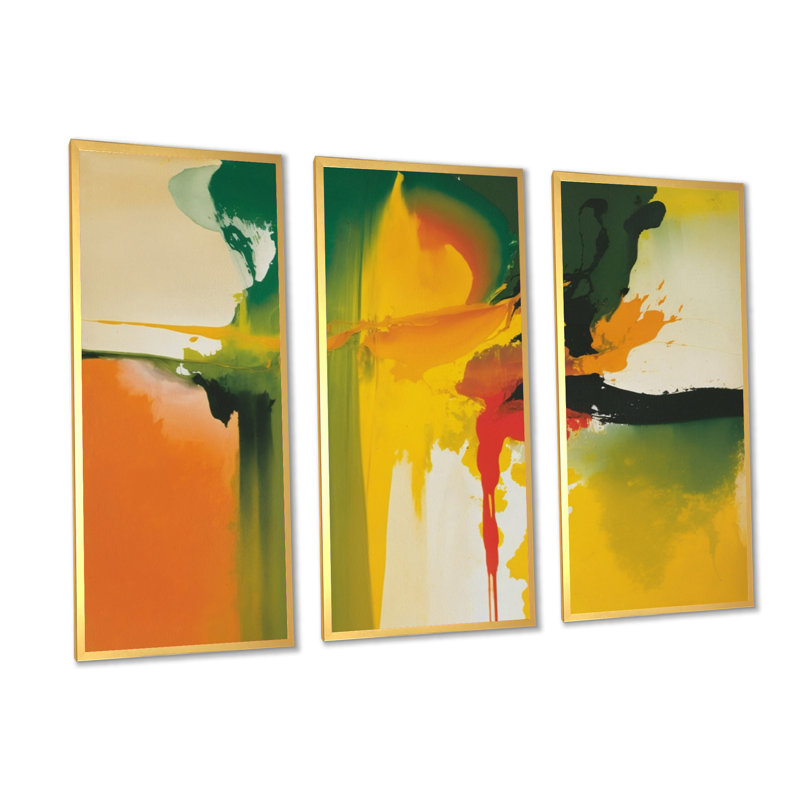 «Moss espagnol», reproduction d'art sur toile 3 pièces, Toile avec cadre naturel, H 20 po x l 36 po x P 1 po