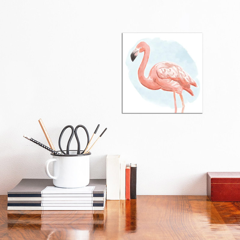 Tropical Flamingo I by Bannarot - Wrapped Canvas Gallery-Wrapped Canvas Giclée, 30.48 cm H x 30.48 cm W