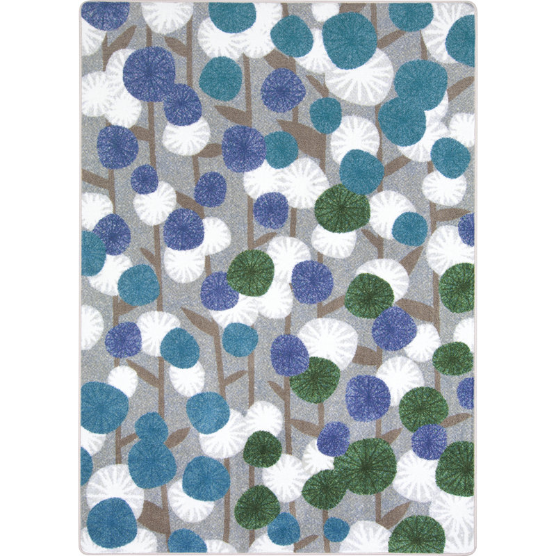 First Take Posy Grove Peacock Area Rug, Rectangle 5'4" x 7'8"