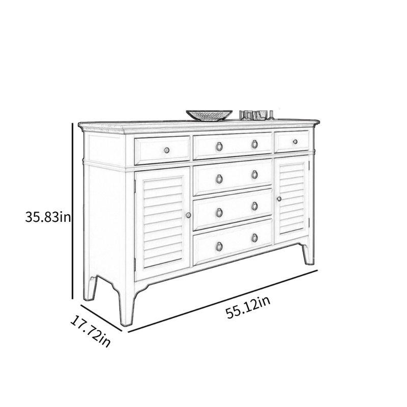 Calden, 35.83" H x 55.12" W x 17.72"  D