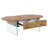 Coffee Table With Double Drawers. The Board Surface Is MDF Sticker, And Both Sides Are  Tempered Glass. The Design Is Simple And Elegant, With Excellent Storage Functions.
