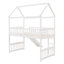 Lit mezzanine simple avec glissade, lit maison avec glissade