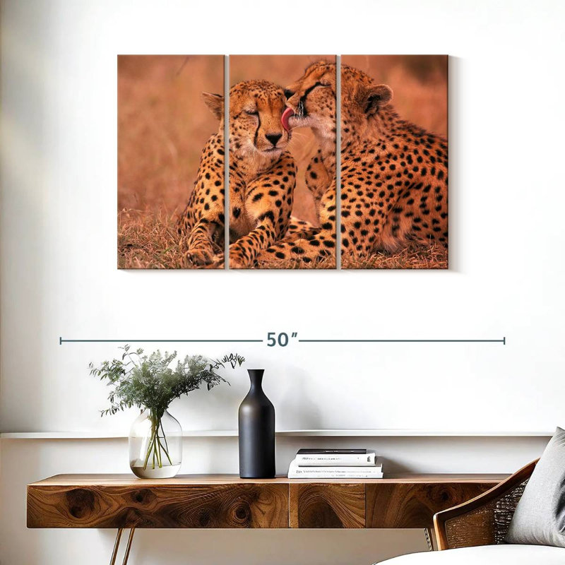 Brampt Sweet Loving Cheetahs, 24" H x 38" W