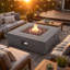Square Propane Outdoor Fireplace