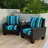 24" x 26.5" Outdoor Deep Seat Chair Cushion Set with Welt-588404617