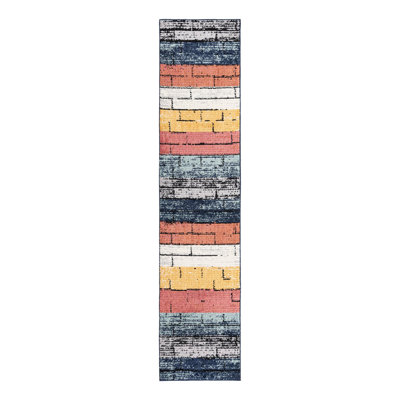 Tapis bleu / rouge Sophie