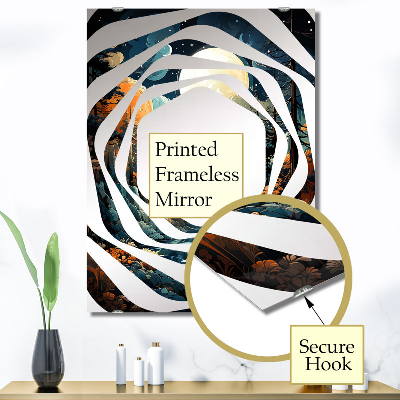 Miroir mural Dalira - Forest River Mountains MIR141232, 40 po x 30 po