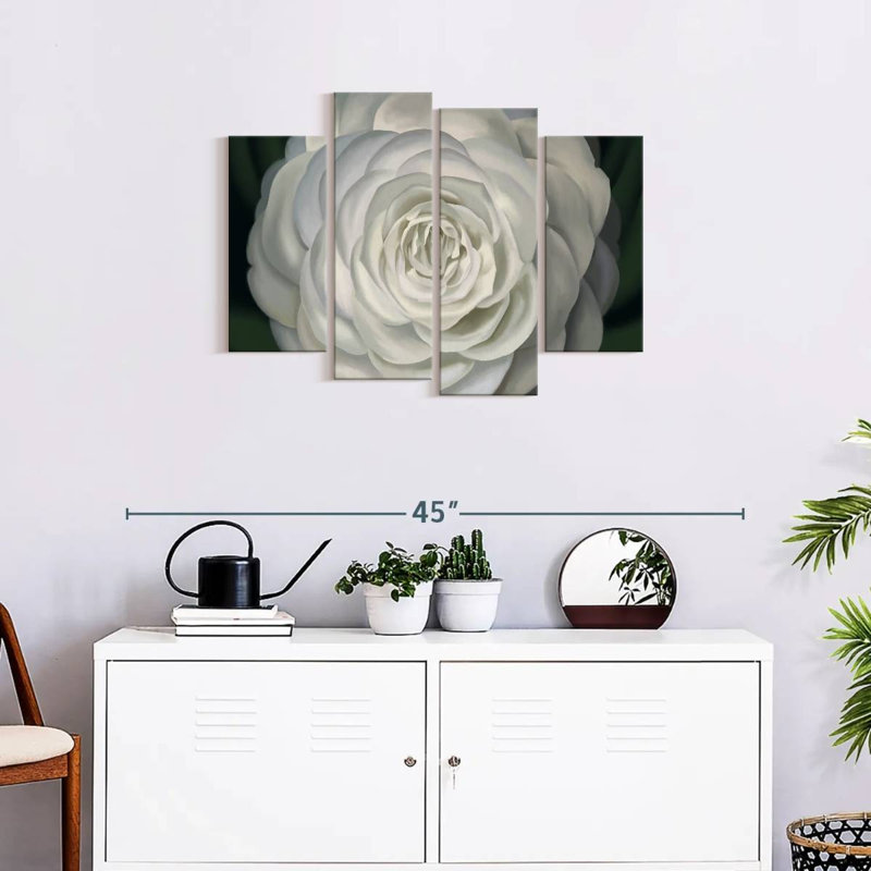 Camélia, reproduction d'art sur toile, H 22 po x l 36 po