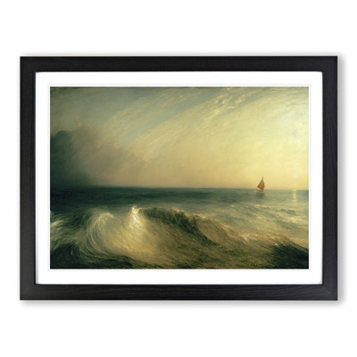 Moody Sailing Boat - Framed Print