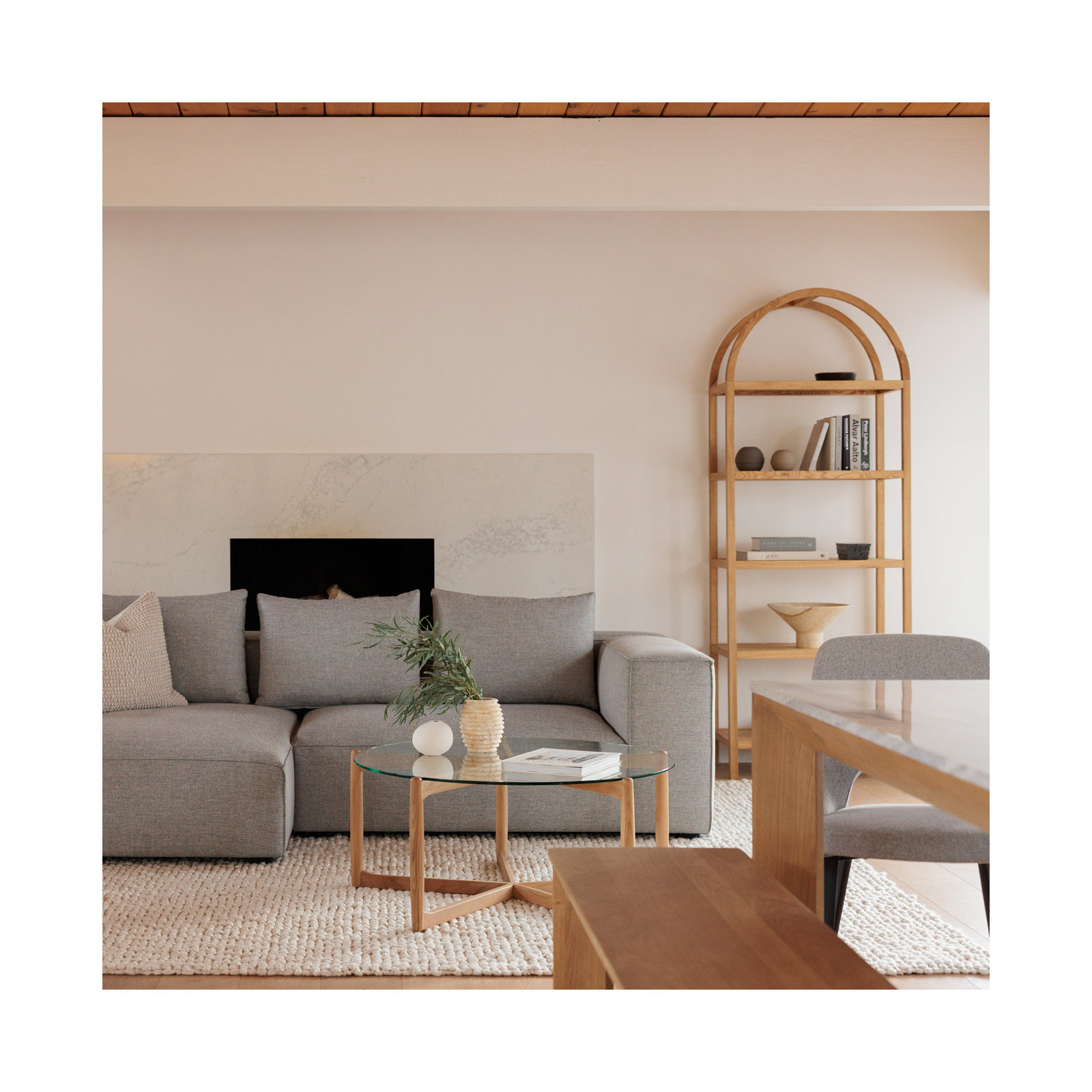 Mishra 80" H x 30" W Standard Bookcase, Natural