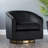 Saiya Velvet Swivel Armchair - Black-1356390392