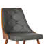 Almond 45.72cm H Tufted Upholstered Side Chair in Grey-31456473