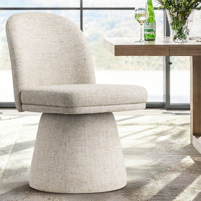 Essex Upholstered Fabric Swivel Dining Side Chair
