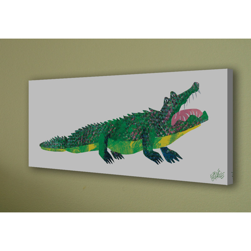 Abc Crocodile - Painting on Canvas, 25cm H x 76cm W