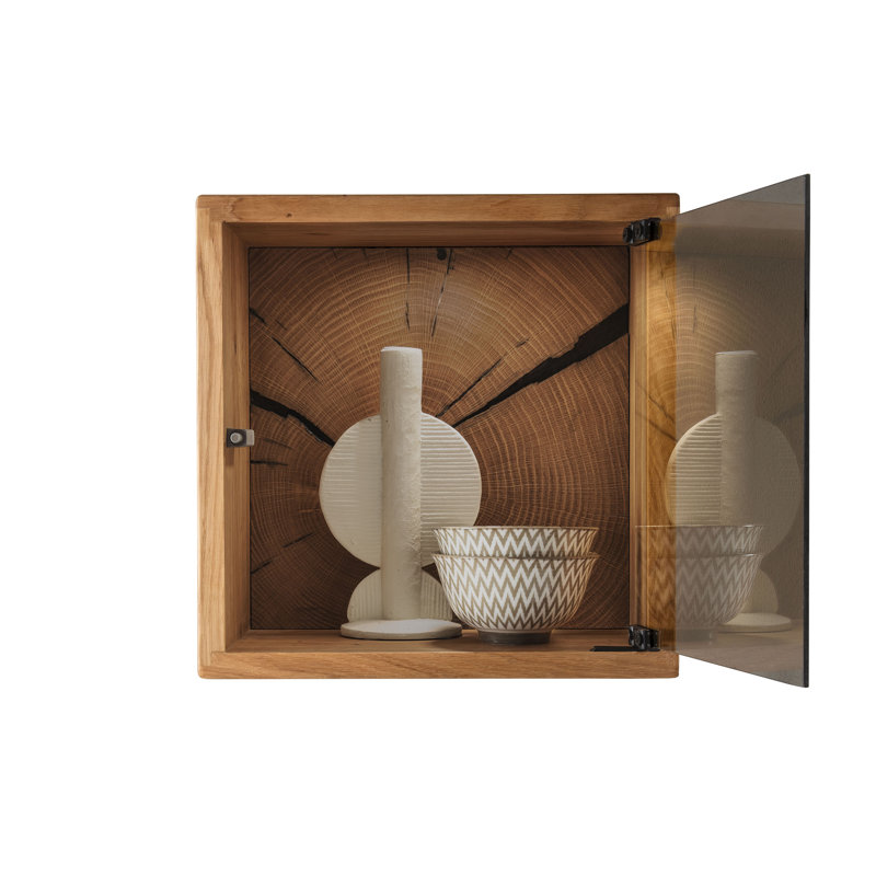 Dallastown Square Solid Wood Accent Shelf, Brown