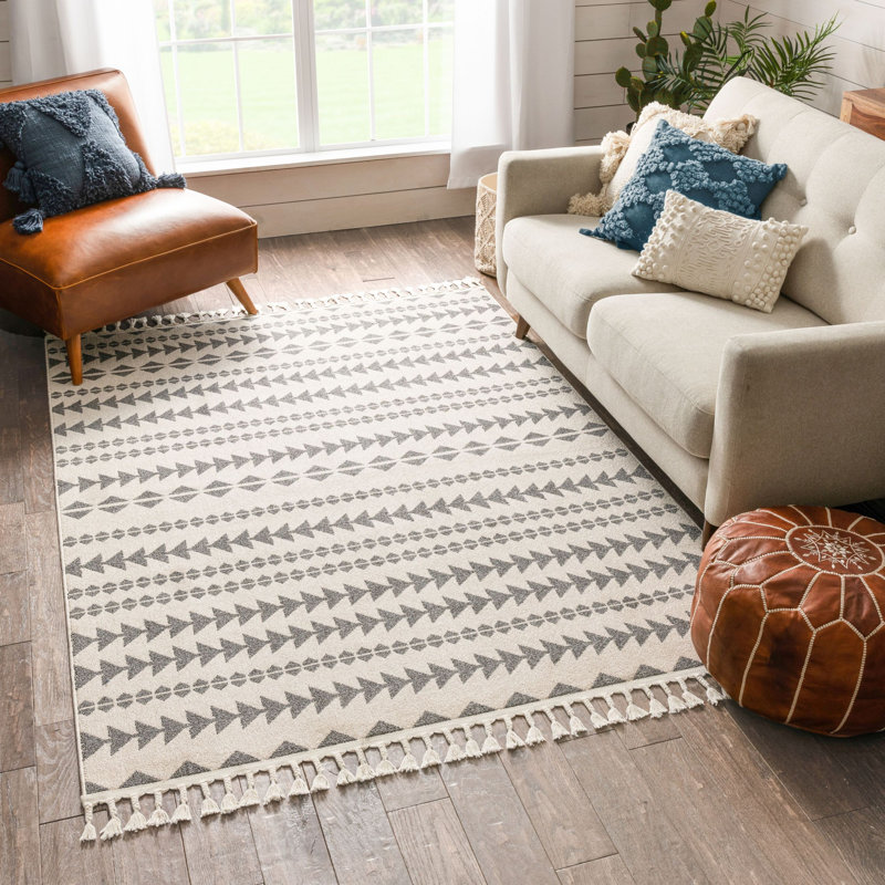 Loop-De-Loop Moroccan Synthetic Area Rug, Rectangle 120 x 180cm
