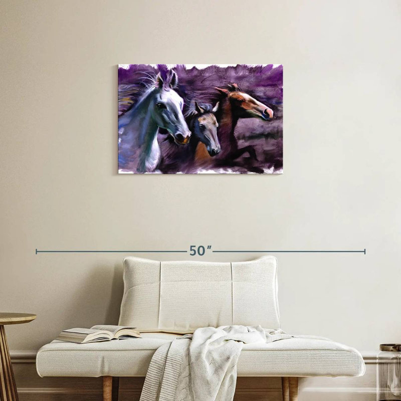 Brampt 3 Horses, 20" H x 30" W