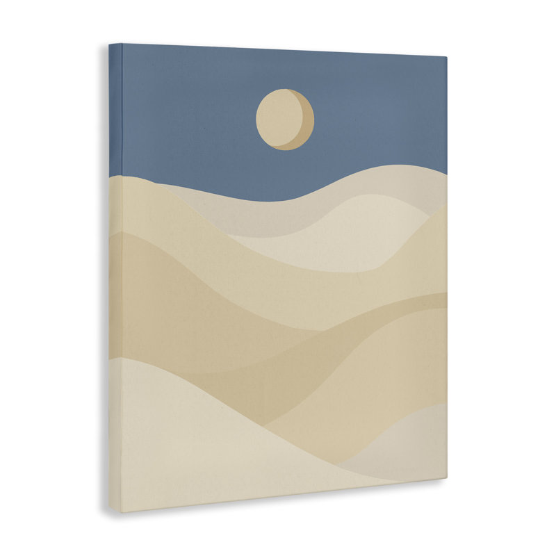 Desert Dunes & Moon Canvas Wall Art by Daphne Polselli bp-851_CN, H 20 po x l 16 po