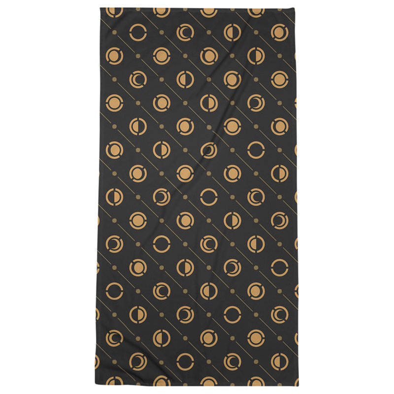 Skeffingt Beach Towel, Black/Beige