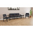 Lenox Steel Waiting Reception Commercial Grade Furniture Set | 2-Guest Chair, 3-Seater Tandem And End Table