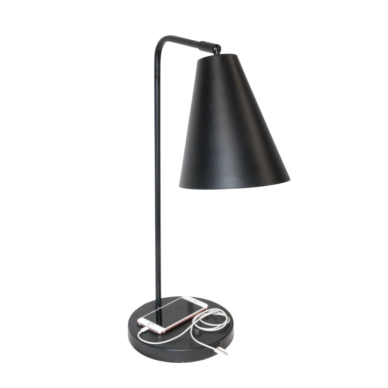 Electra Metal USB Desk Lamp, Black