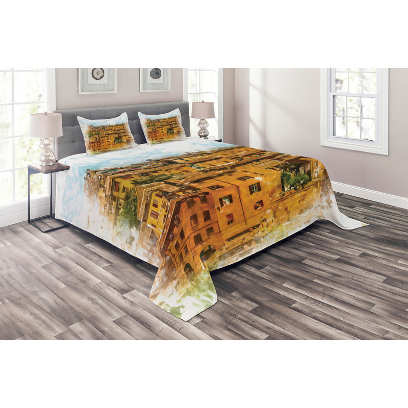 Modern & Contemporary Polyester Coverlet, King Bedspread + 2 Shams