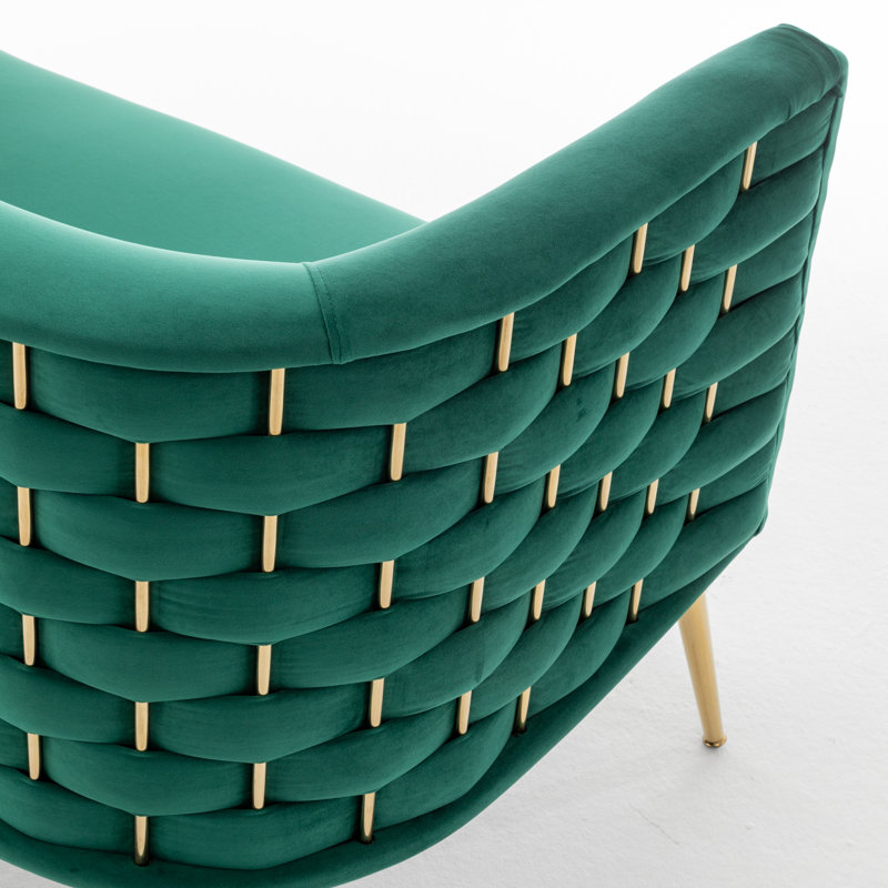 Ensemble de salon 3 pièces Cristen, Velours vert foncé