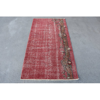 Tapis rouge Vintage Patchwork, 34,6 x 63,4 pouces