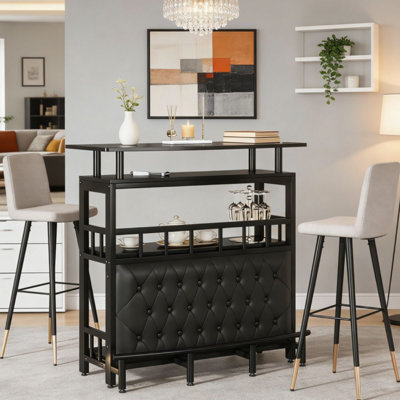 Bar Table Only Pub Furniture High Top Table Cafe Restaurant Modern Style Metal Frame