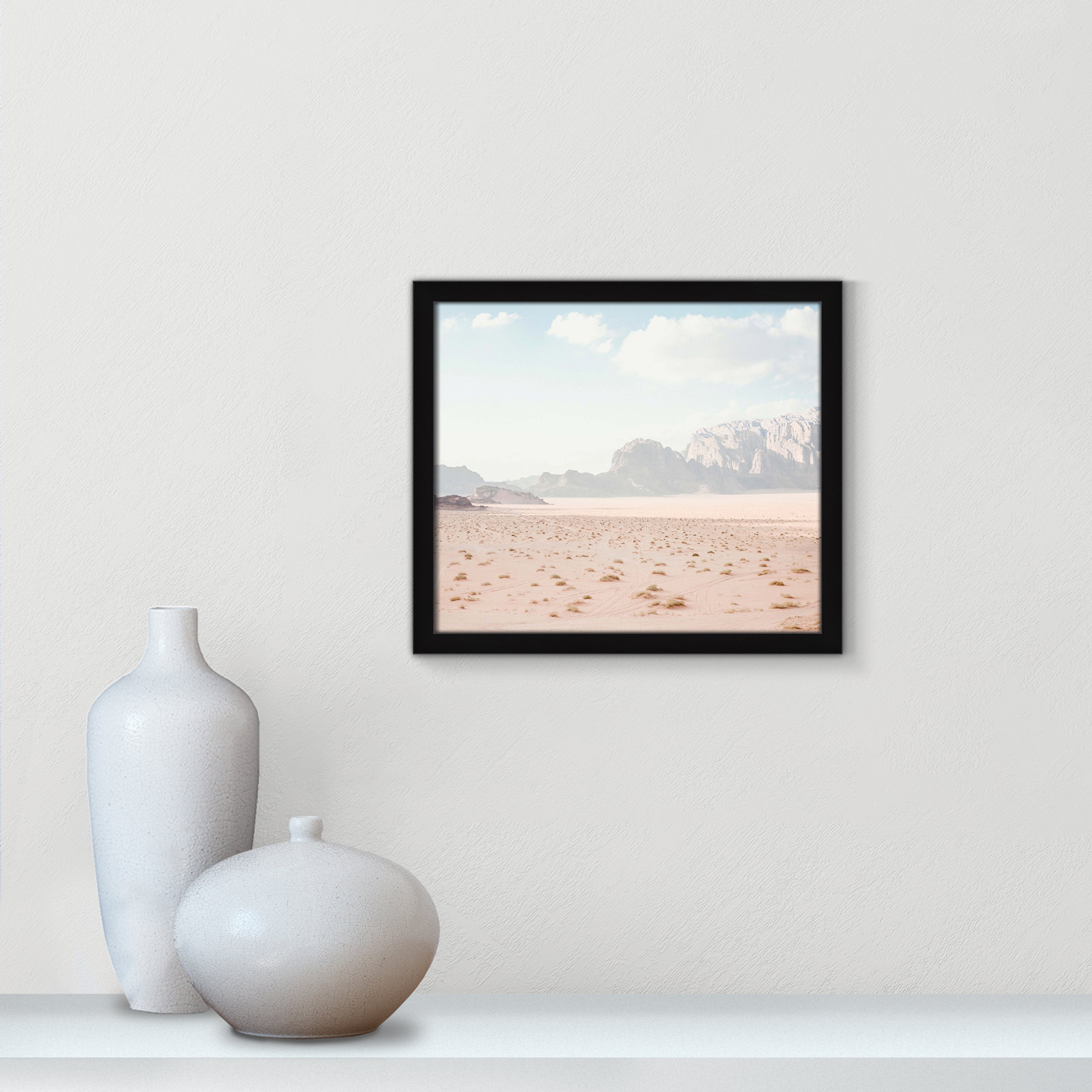Tire Tracks "Tire Tracks" Print, 15" W x 13" H, Satin Black Framed