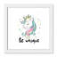 «Be Unique», impression sur papier licorne-47848669-47848659