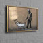 Art abstrait sur toile de coton, inspiré de Banksy, idéal pour la décoration intérieure moderne