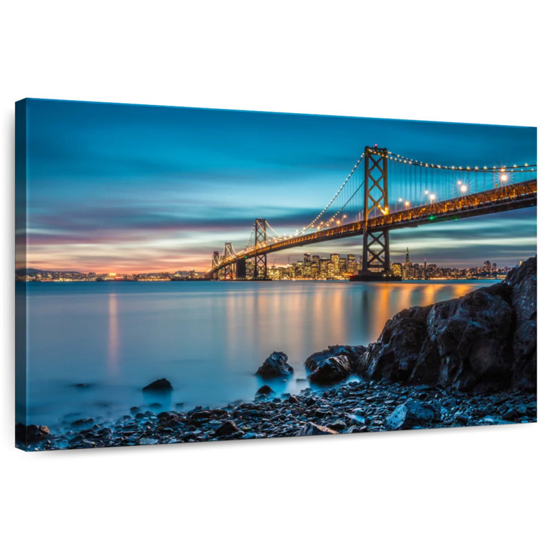 Lilie Oakland Bay Bridge At Dusk, 20" H x 30" W
