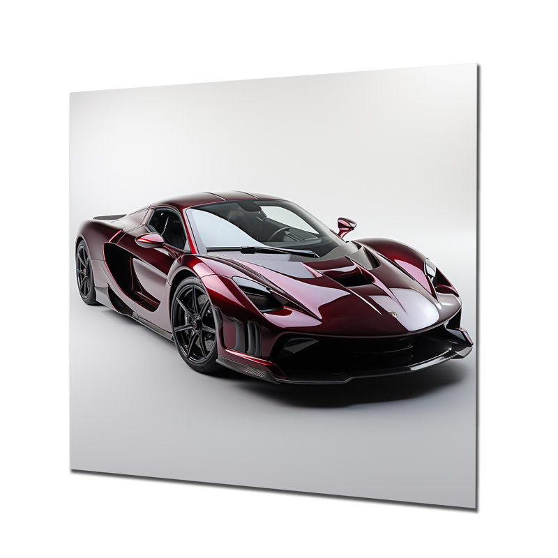 «Italian Hyper Car III» - art mural exotique en métal, H 16 po x l 16 po x P 1 po