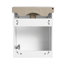 Meuble-lavabo flottant mural 18 po avec lavabo en céramique et porte d'armoire à fermeture en douceur, pour petite salle de bain