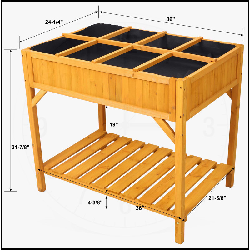 Lit de jardin surélevé avec pieds