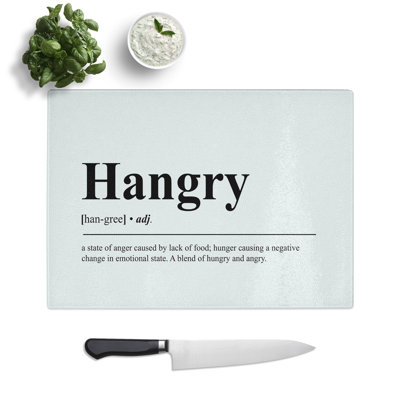 Hangry Typography Chopping Board