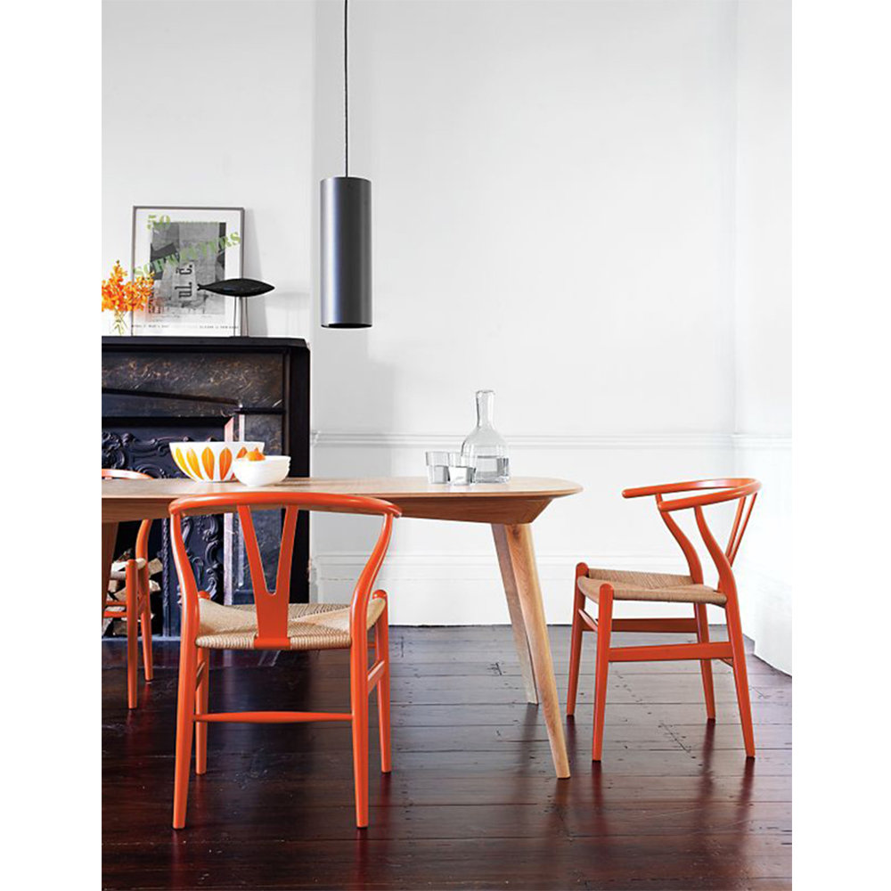 Baruti Wicker Side Chair, Orange/Beige