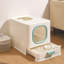 Waycross Plastic Standard Cat Litter Box with 2 Entry Doors-1130083550