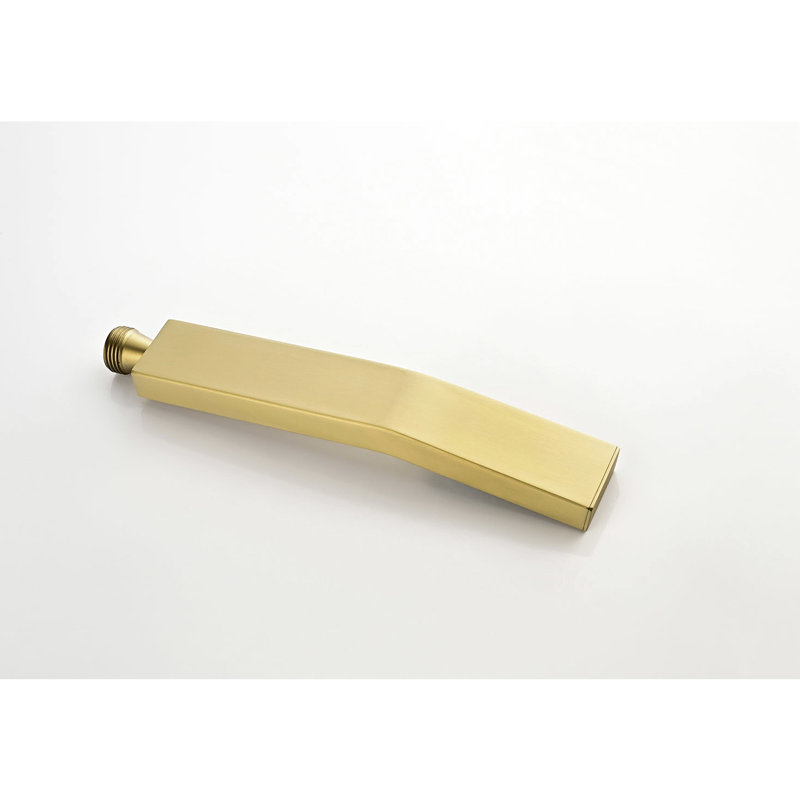 Brushed Gold Wall Mounted Shower System - 10" Rain Head One Handle Bathroom Mount Configuration With Hand Shower, Hose, Valve And Control, Build, Intense Water Spray, Enjoyable Time, Gold,